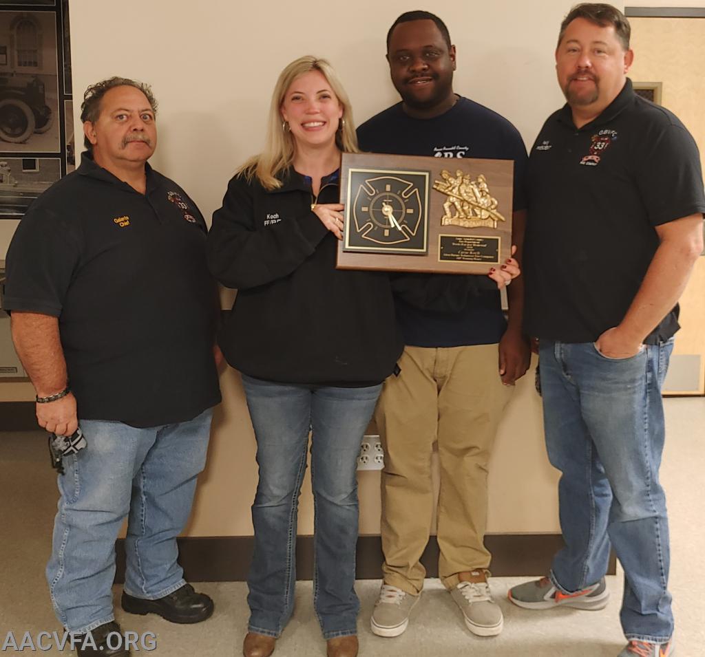 Carse Koch 2020 Boots Raynor Award winner. 687 hours of training.