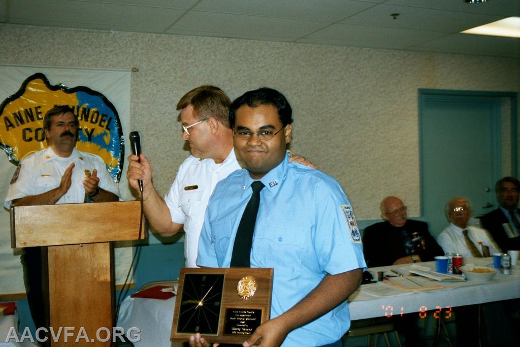 Shariq Nawaz, Earleigh Heights receives the Boot Raynor Award. Most Individual hours of training