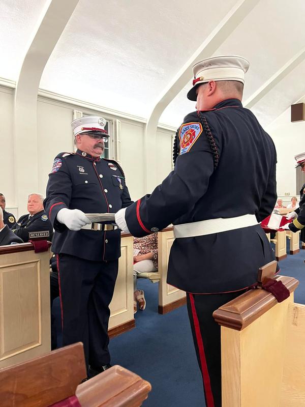 Lake Shore Honor Guard folding flag